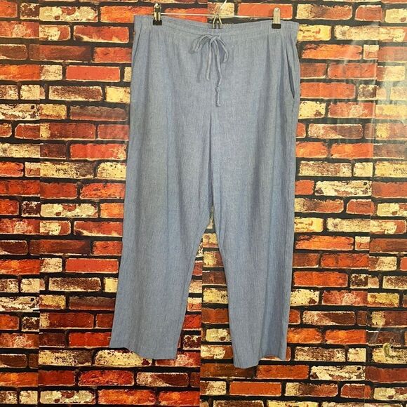 5 for $25🔥10P Alfred Dunner Petite Blue Pants - Picture 1 of 6